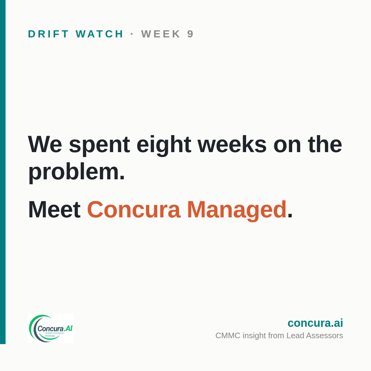 Drift Watch week 9 card